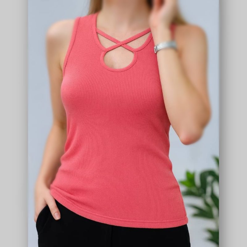 ️تاپ حلقه ای یقه اشکی عمده (پک 6 عددی)