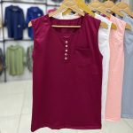 تاپ تک جیب جلو دکمه عمده (پک 6 عددی)