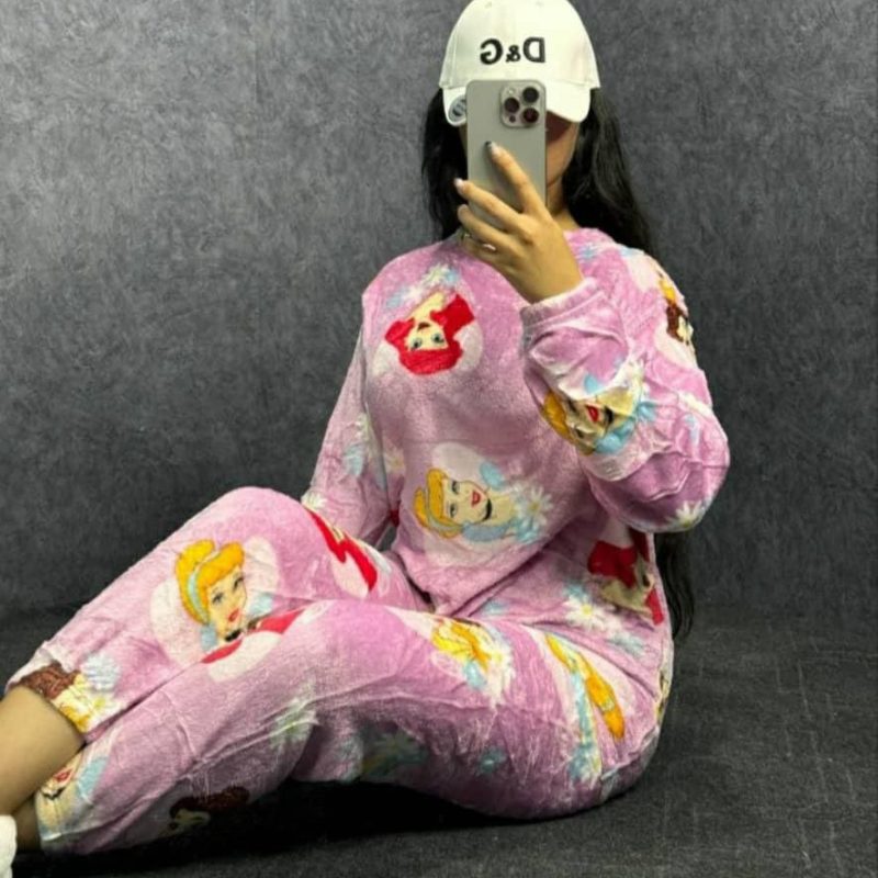 ️ست بلوز و شلوار تدی استیکری عمده (پک 6 عددی)