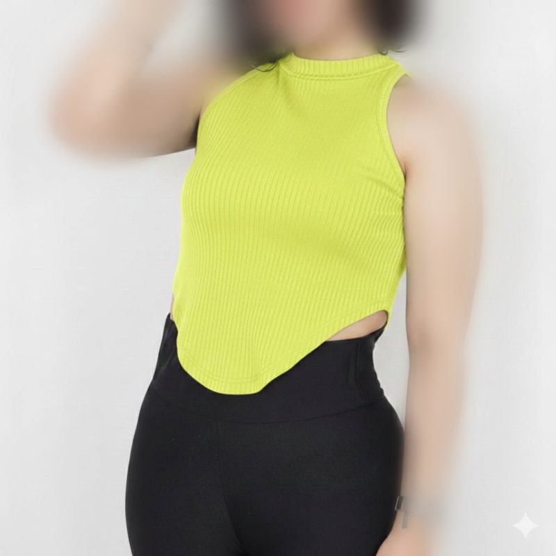 ️نیم تنه بیسیک هلالی یقه ۳ سانت عمده (پک 6 عددی)