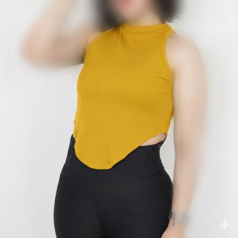 ️نیم تنه بیسیک هلالی یقه ۳ سانت عمده (پک 6 عددی)