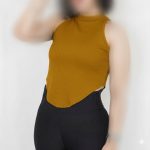 ️نیم تنه بیسیک هلالی یقه ۳ سانت عمده (پک 6 عددی)