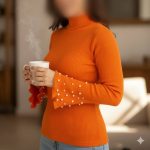 ️بلوز یقه ۵ سانت آستین کلوش عمده (پک 6 عددی)