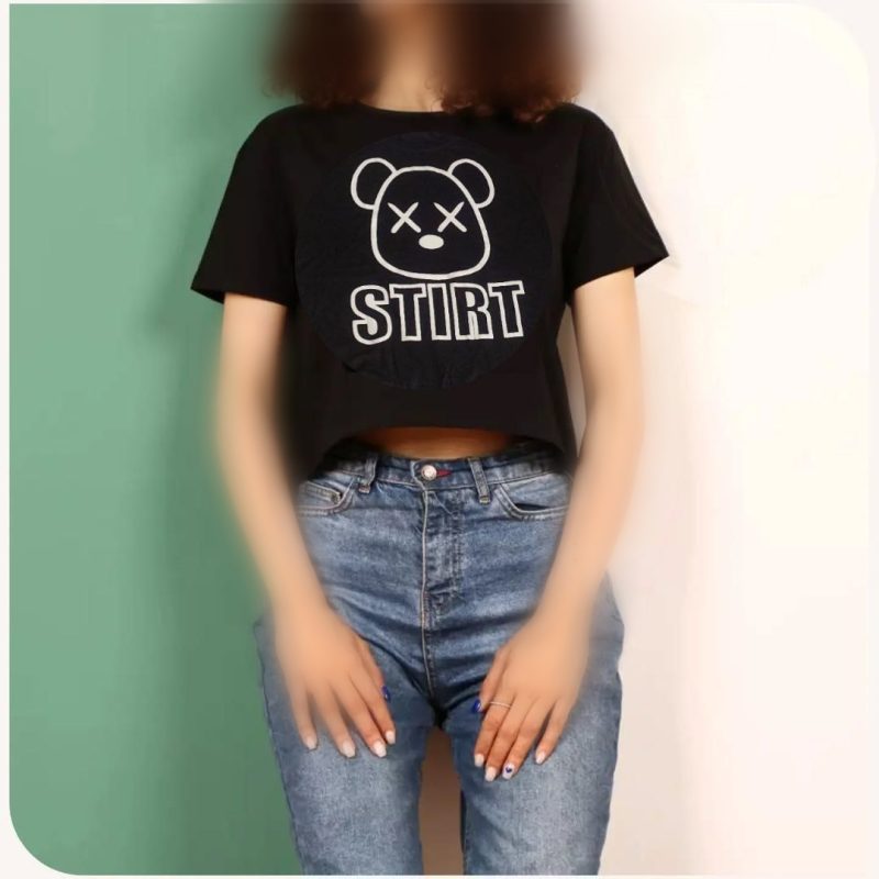 ️کراپ مشکی تک STIRT عمده (پک 6 عددی)️