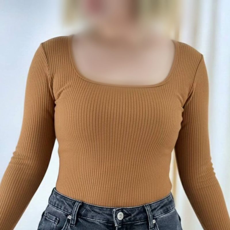 ️بلوز بیسیک یقه خشتی عمده (پک 6 عددی)️