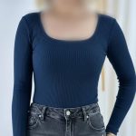 ️بلوز بیسیک یقه خشتی عمده (پک 6 عددی)️