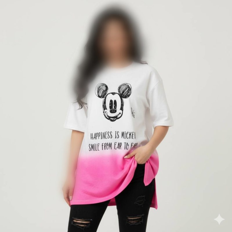 ️تونیک قواره دار چاپی عمده (پک 4 عددی)️