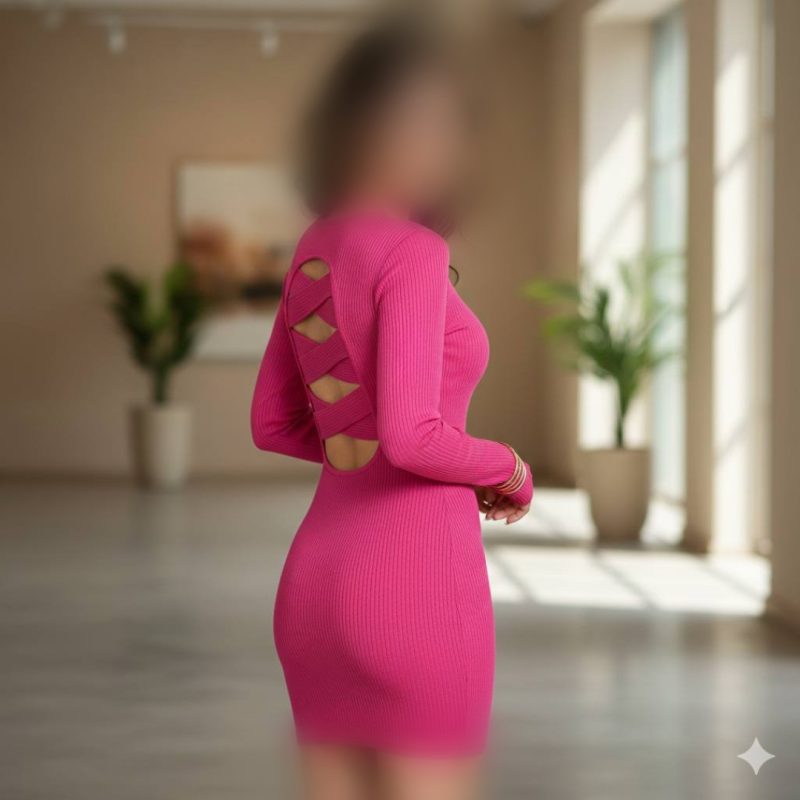 ️️سارافون بلند فینگر دار پشت ضربدری عمده (پک 6 عددی)️