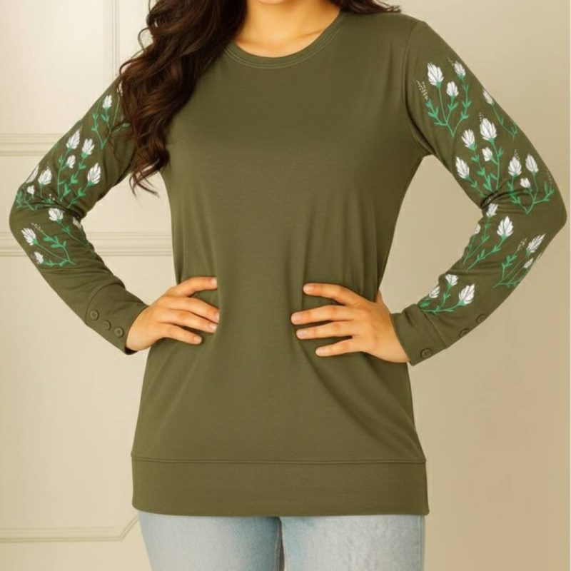 بلوز آستین بلند تمام چاپ گل عمده (پک 7 عددی)️