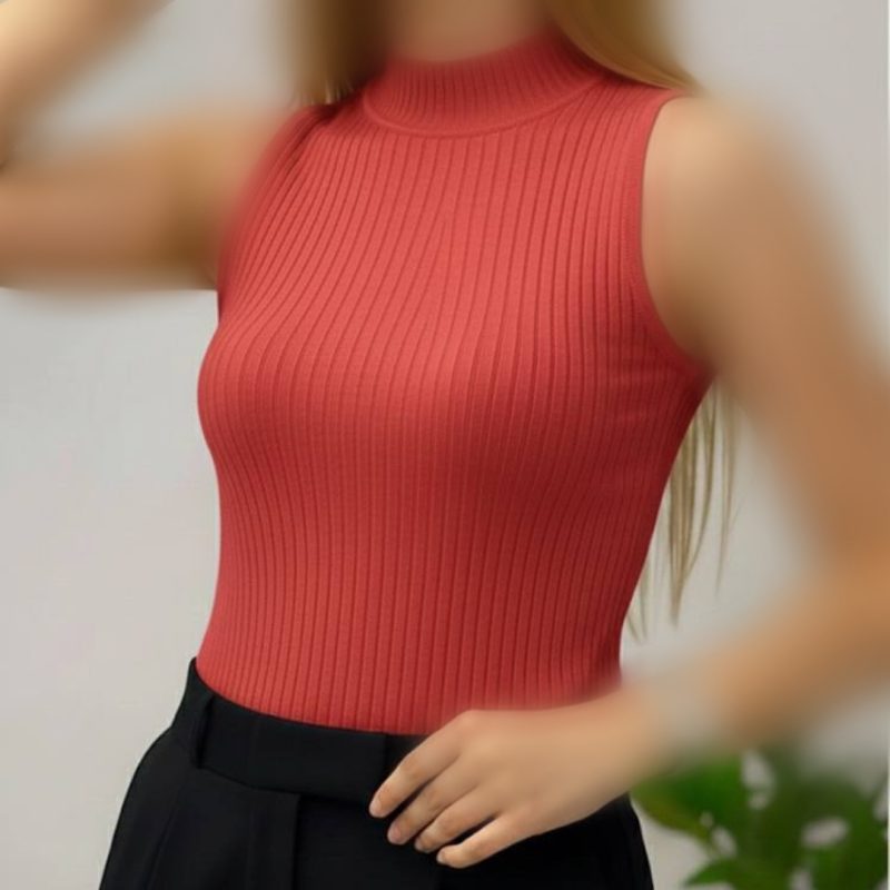 ️تاپ بیسیک یقه ۵ سانت عمده (پک 6 عددی)️