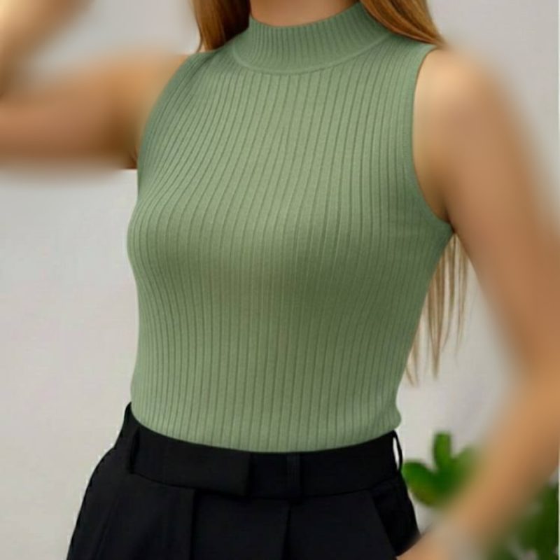 ️تاپ بیسیک یقه ۵ سانت عمده (پک 6 عددی)️