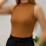 ️تاپ بیسیک یقه ۵ سانت عمده (پک 6 عددی)️