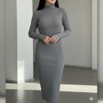️ماکسی بلند یقه اسکی عمده (پک 3 عددی)️