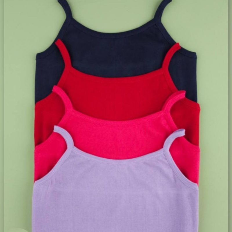 تاپ ۲ بندی رنگی عمده (پک 6 عددی)