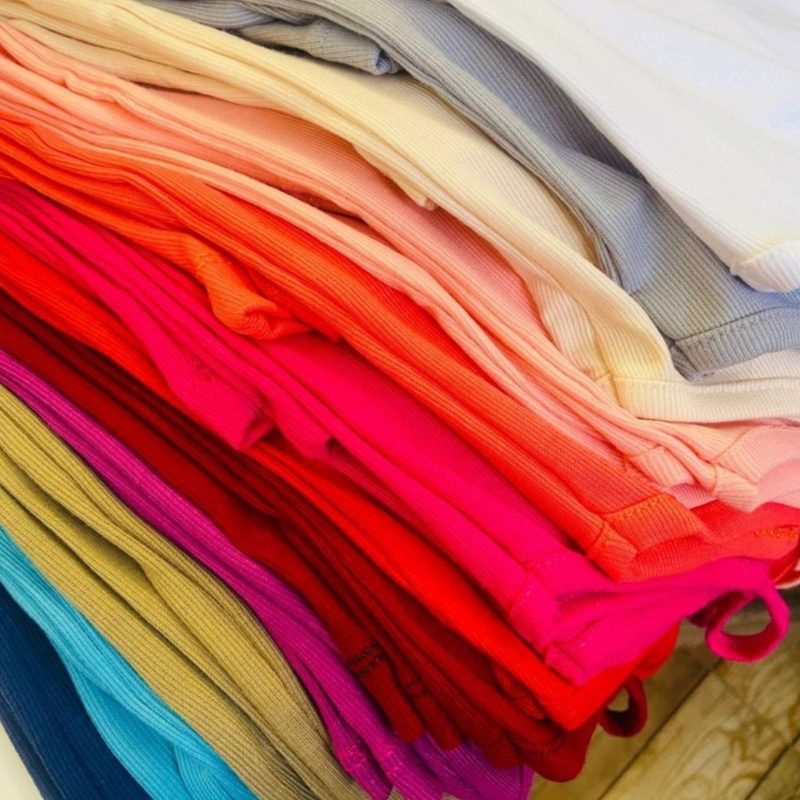 تاپ ۲ بندی رنگی عمده (پک 6 عددی)