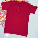 تیشرت یقه ۳ دکمه قاپک دار عمده (پک 6 عددی)