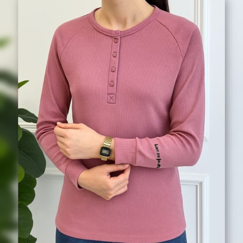 بلوز قاپک دار یقه ۴ دکمه عمده (پک 6 عددی)