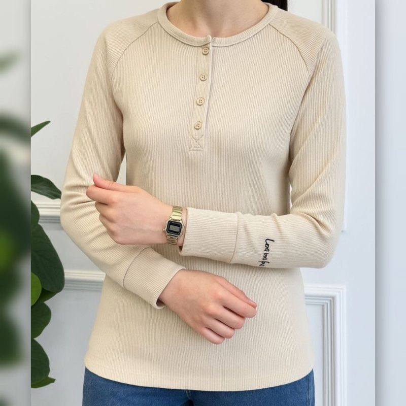 بلوز قاپک دار یقه ۴ دکمه عمده (پک 6 عددی)