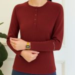 بلوز قاپک دار یقه ۴ دکمه عمده (پک 6 عددی)