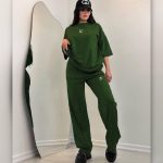 بلوزشلوار خط اتو چاپ دونایک عمده (پک 5 عددی)