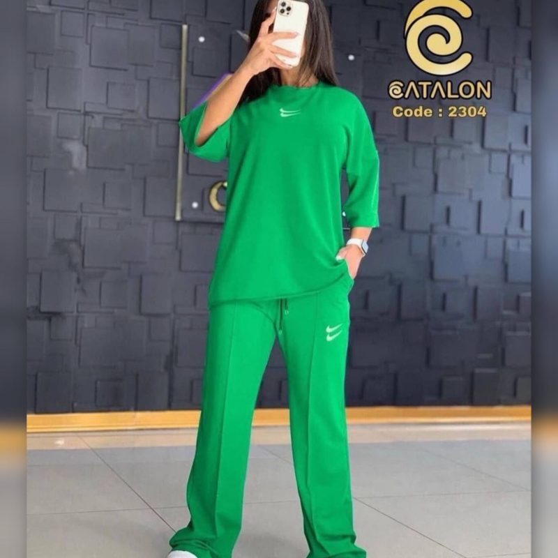 بلوزشلوار خط اتو چاپ دونایک عمده (پک 5 عددی)