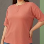 تیشرت جلو ۳دکمه قواره بزرگ عمده (پک 6 عددی)