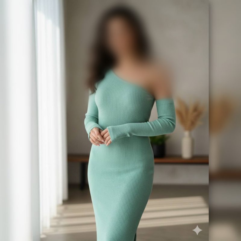 ️ماکسی یکطرف لختی استین جدا عمده (پک 6 عددی)️