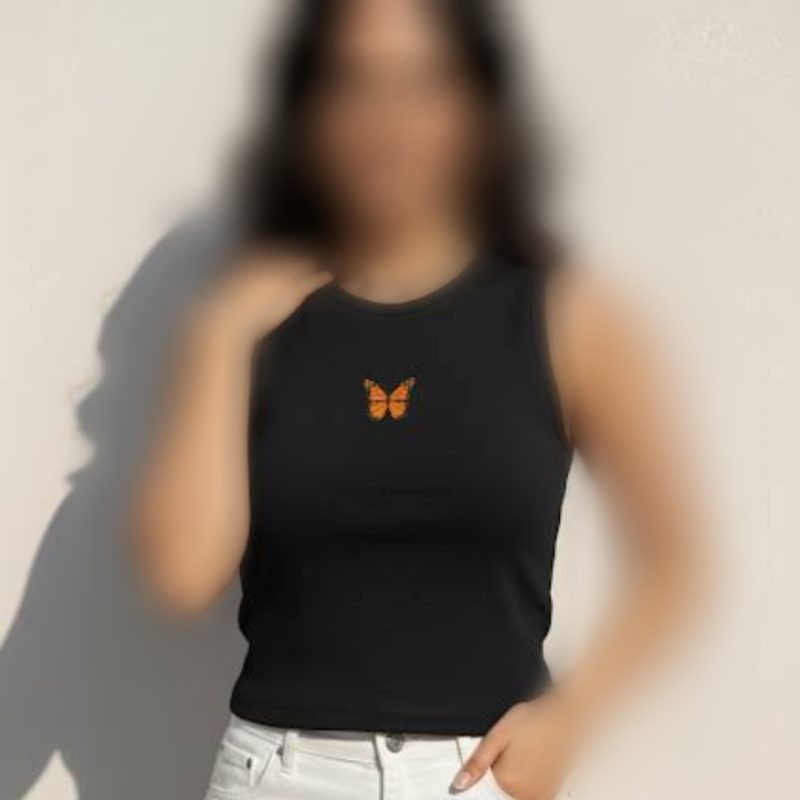 ️تاپ حلقه ای چاپ پروانه عمده (پک 6 عددی)️