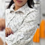 شومیز مانتویی تک جیب فندی عمده (پک 4 عددی)