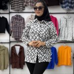 شومیز مانتویی تک جیب فندی عمده (پک 4 عددی)