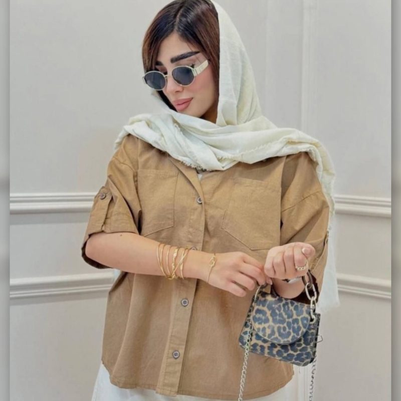 شومیز باکسی یقه مردانه عمده (پک 6 عددی)