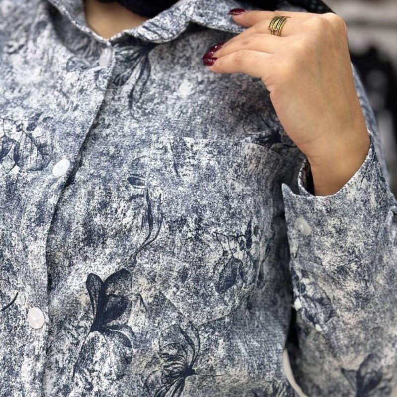 شومیز مانتویی عمده طرح گلپر (پک 4 عددی)