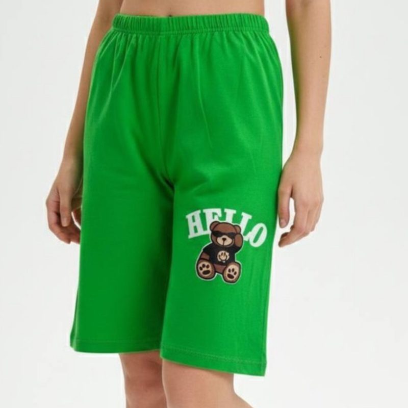 شلوارک  کمر کش چاپ خرس عمده (پک 6 عددی)