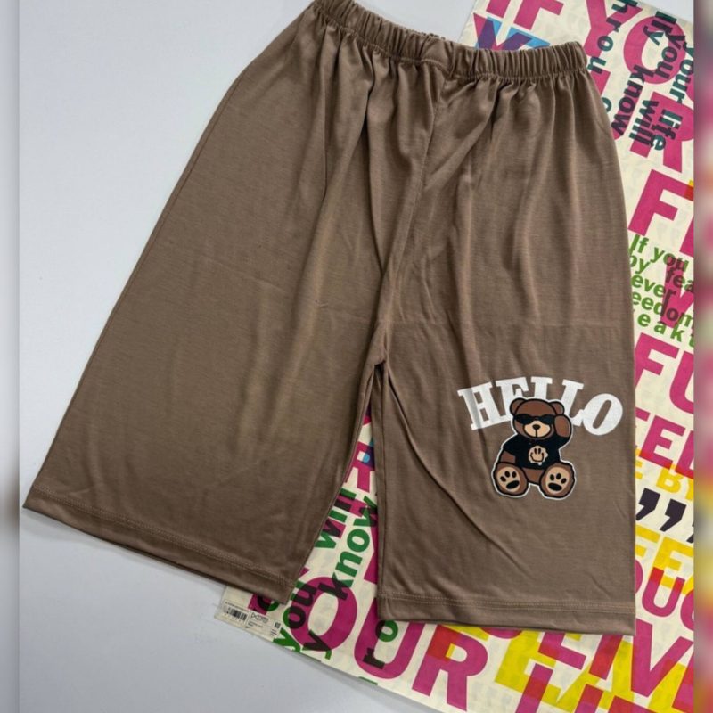 شلوارک  کمر کش چاپ خرس عمده (پک 6 عددی)