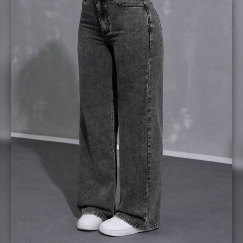 شلوار فول بگ عمده دو رنگ مشکی و ذغالی (پک 4 عددی)