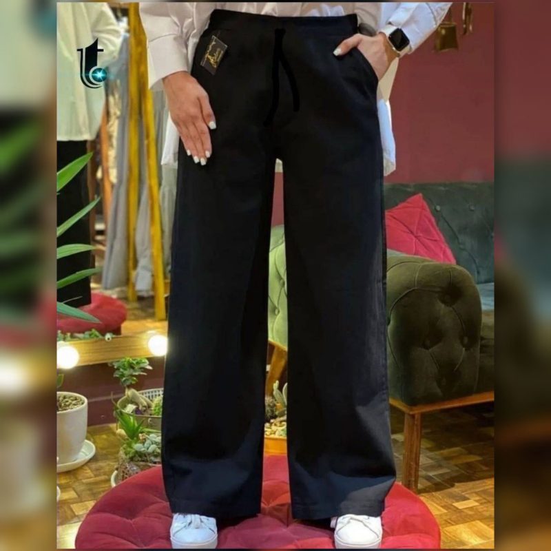 شلوار فول بگ عمده دو رنگ مشکی و ذغالی (پک 4 عددی)