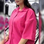شومیز باکسی یقه مردانه عمده (پک 6 عددی)