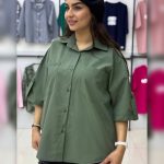شومیز باکسی یقه مردانه عمده (پک 6 عددی)