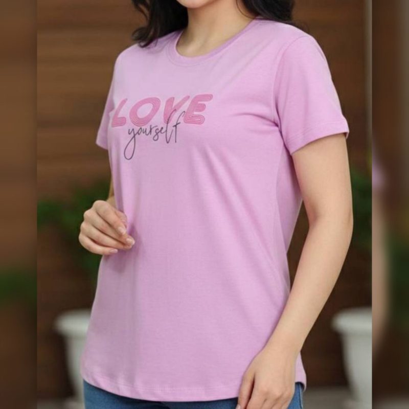 تیشرت نیم استین چاپ love عمده (پک 4 عددی)