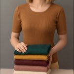تیشرت نیم‌ استین یقه خشتی عمده (پک 6 عددی)