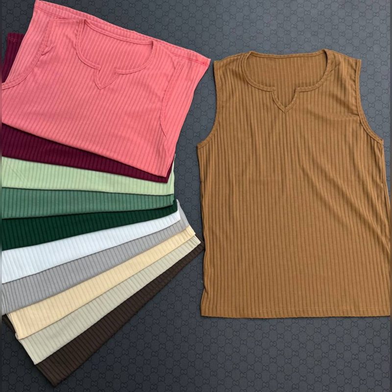 تاپ کتی یقه V عمده (پک 6 عددی)