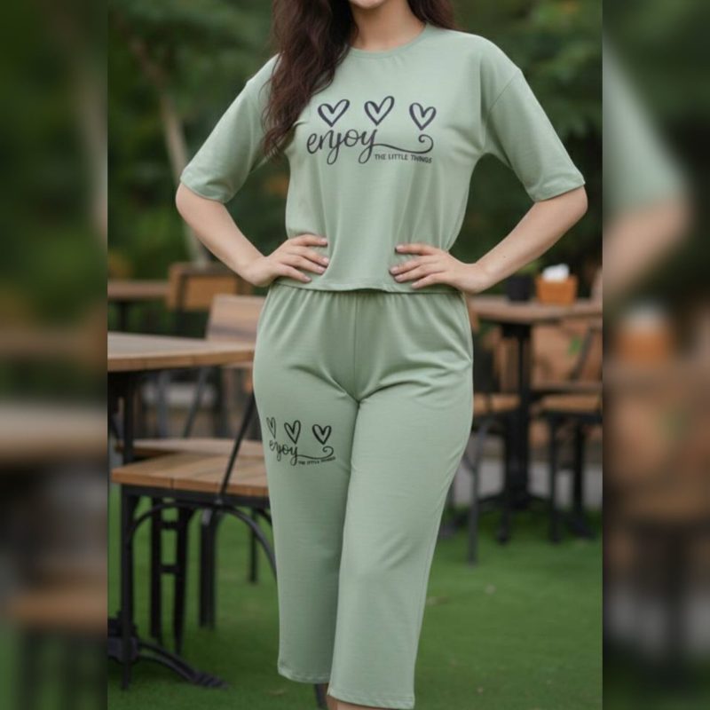 ست تیشرت وشلوارک قواره دار عمده (پک 6 عددی)
