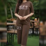 ست تیشرت وشلوارک قواره دار عمده (پک 6 عددی)
