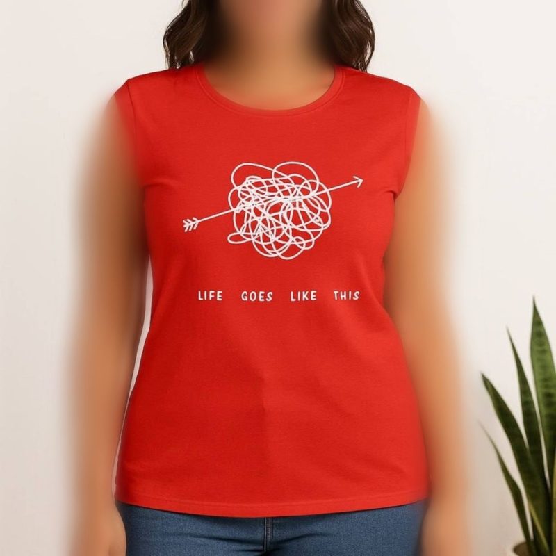 تیشرت آستین سرخود چاپ لایف عمده (پک 6 عددی)