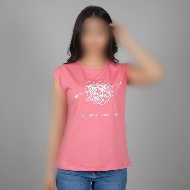 تیشرت آستین سرخود چاپ لایف عمده (پک 6 عددی)