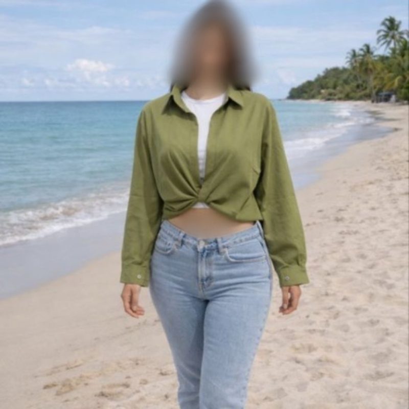 شومیز گره ای با کراپ سفید عمده (پک 7 عددی)