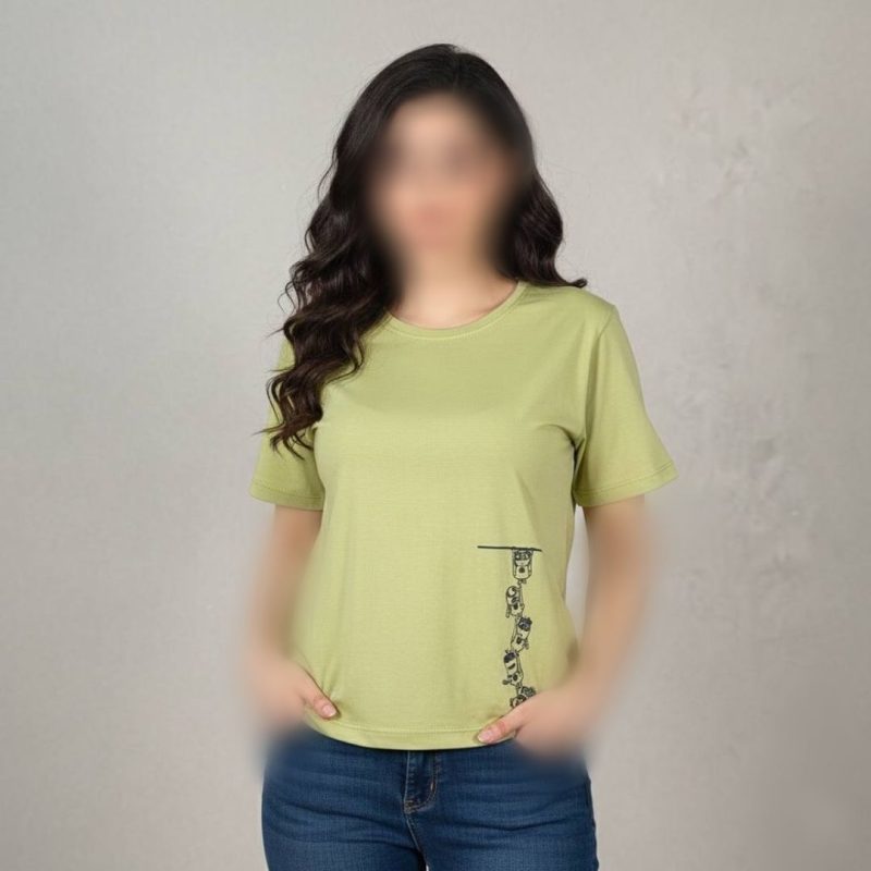 کراپ نیم استین چاپ مینیون ها عمده (پک 4 عددی)