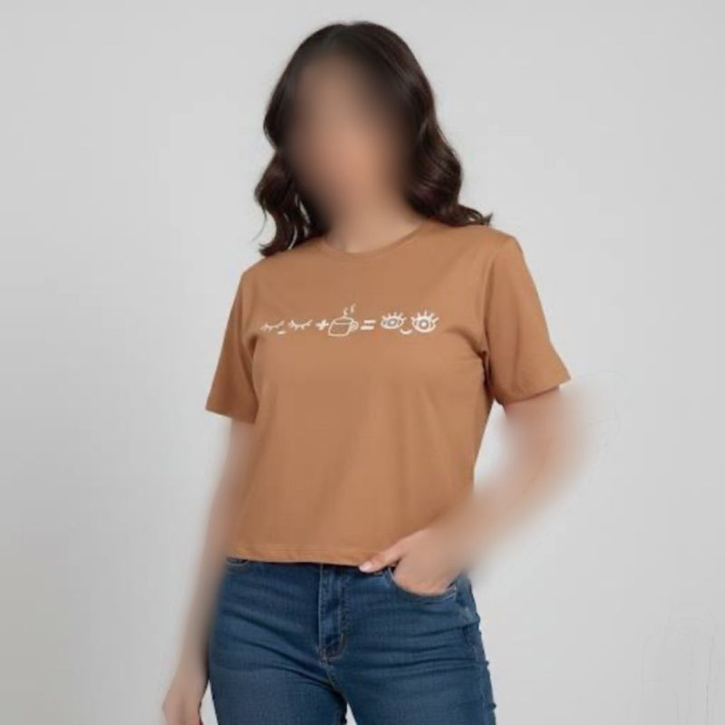 کراپ نیم استین چاپ چشم عمده (پک 4 عددی)