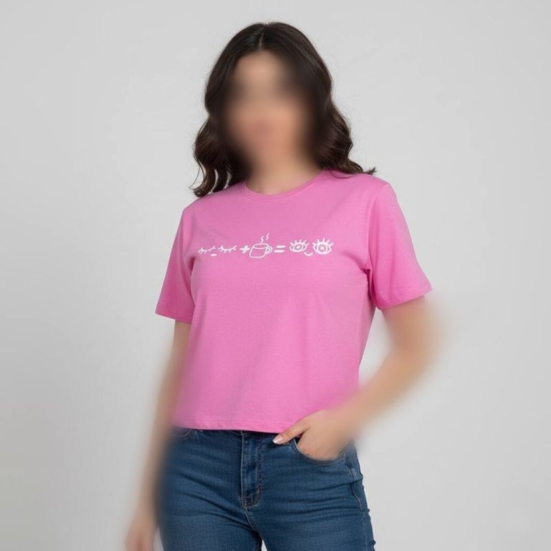 کراپ نیم استین چاپ چشم عمده (پک 4 عددی)