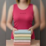 تاپ زنانه بیسیک چاپ پاپیون‌ عمده (پک 6 عددی)